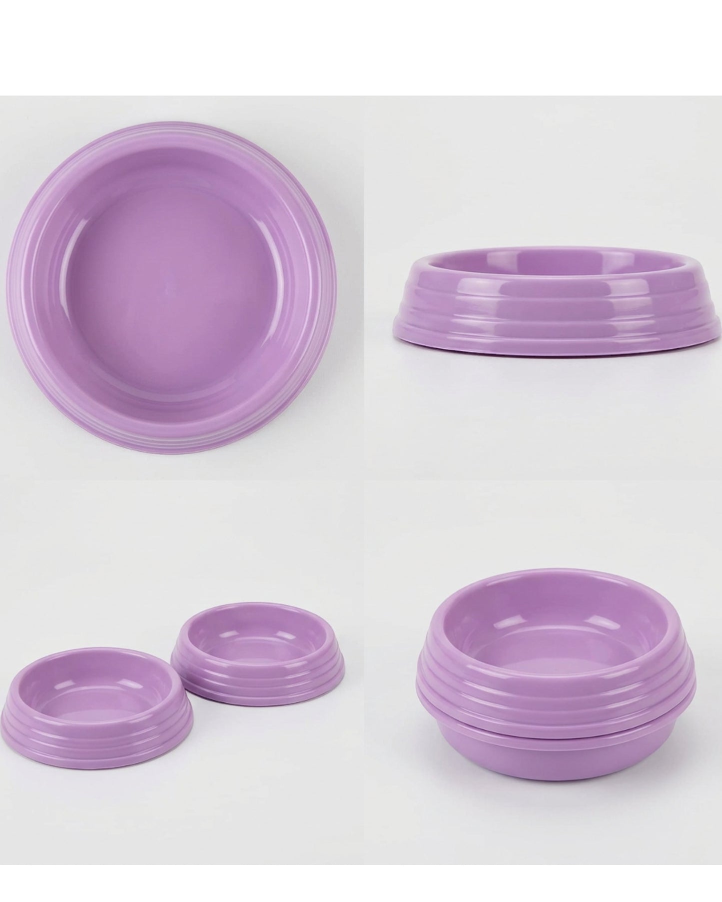 Acorng Kitten Shallow Bowl Pair Lilac 6 oz