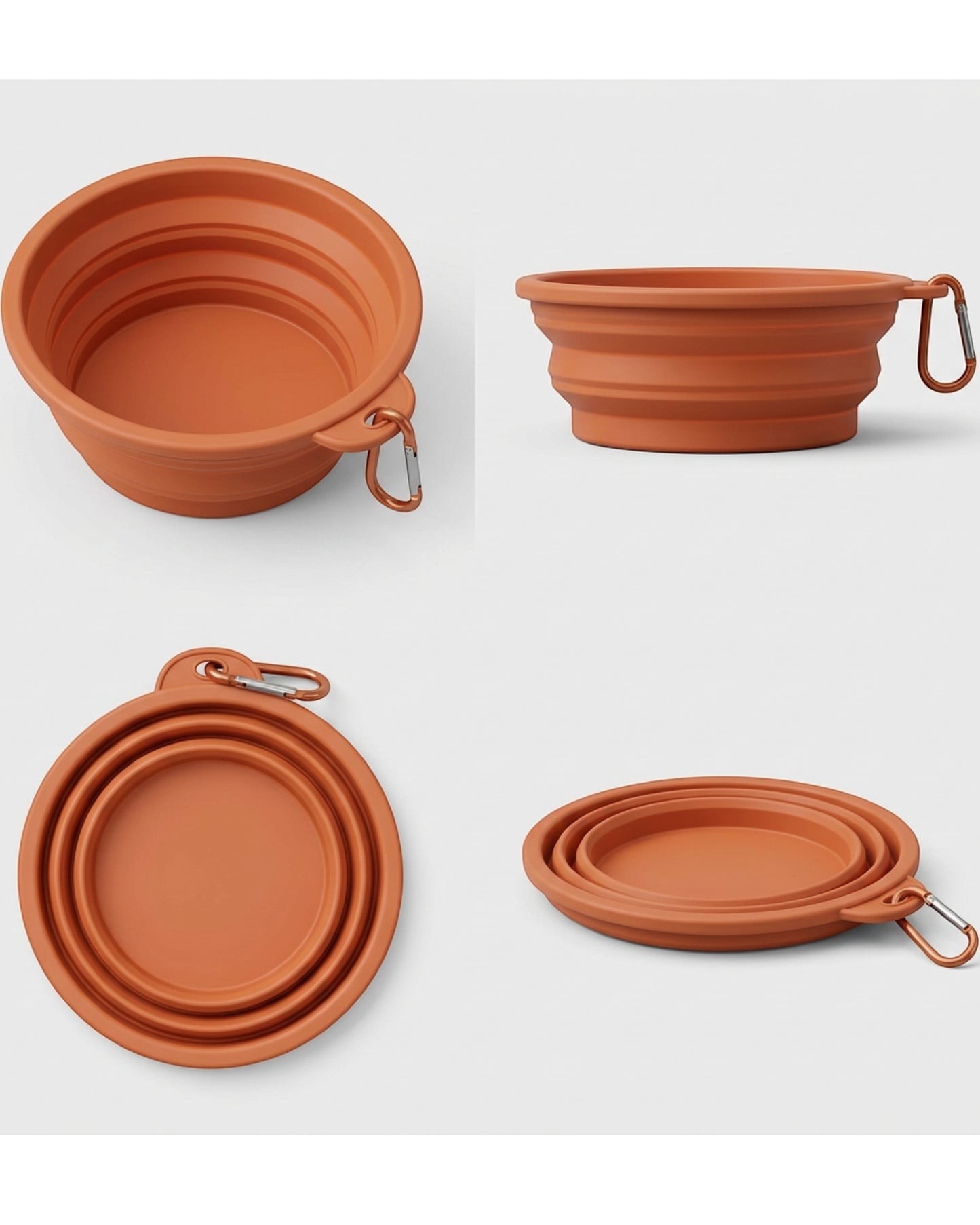 Acorng Silicone Travel Pet Bowl Clay 20 oz Collapsible