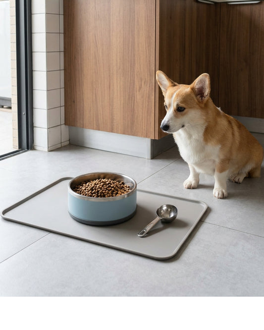 Acorng Stainless Pet Bowl Mist 28 oz Non-Slip Base