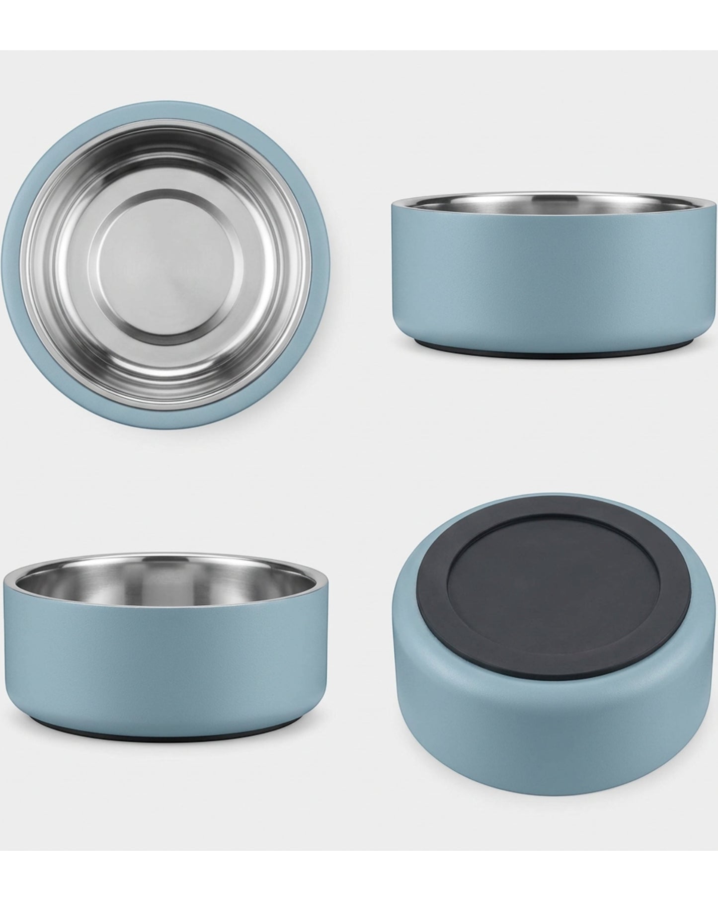 Acorng Stainless Pet Bowl Mist 28 oz Non-Slip Base
